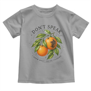 Subtle FDT Toddler T Shirt Dont Speak Orange Graphic Retro Vintage