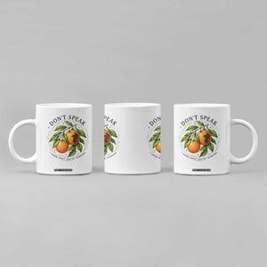 Subtle FDT Coffee Mug Dont Speak Orange Graphic Retro Vintage