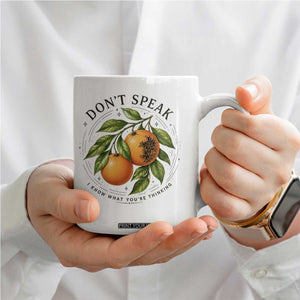 Subtle FDT Coffee Mug Dont Speak Orange Graphic Retro Vintage