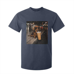 Dachshund Iced Coffee T Shirt For Kid Grunge Meme Graphic Funny Weiner Dog Lovers Dad