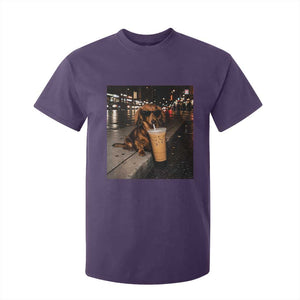 Dachshund Iced Coffee T Shirt For Kid Grunge Meme Graphic Funny Weiner Dog Lovers Dad