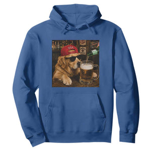 Funny Golden Retriever Drinking Beer Hoodie Silly Dog Meme Graphic Sarcastic Gift