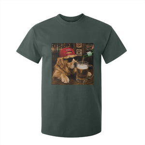 Funny Golden Retriever Drinking Beer T Shirt For Kid Silly Dog Meme Graphic Sarcastic Gift