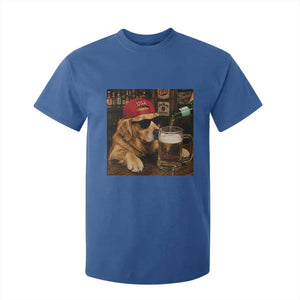 Funny Golden Retriever Drinking Beer T Shirt For Kid Silly Dog Meme Graphic Sarcastic Gift