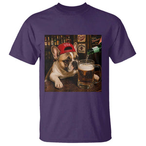 French Bulldog Drinking Beer T Shirt Silly Dog Meme Graphic Sarcastic Gift
