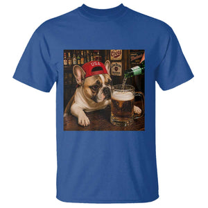 French Bulldog Drinking Beer T Shirt Silly Dog Meme Graphic Sarcastic Gift