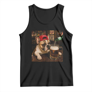 French Bulldog Drinking Beer Tank Top Silly Dog Meme Graphic Sarcastic Gift