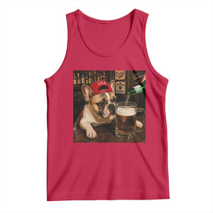 French Bulldog Drinking Beer Tank Top Silly Dog Meme Graphic Sarcastic Gift