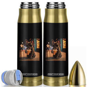 French Bulldog Iced Coffee Bullet Tumbler Grunge Frenchie Graphic Funny Dog Lover