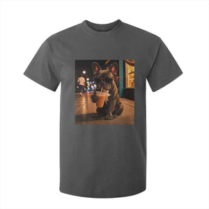 French Bulldog Iced Coffee T Shirt For Kid Grunge Frenchie Graphic Funny Dog Lover