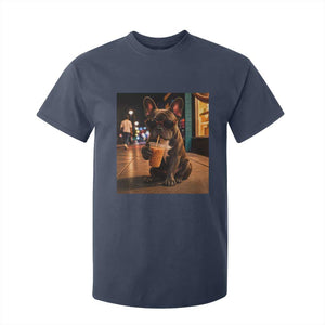 French Bulldog Iced Coffee T Shirt For Kid Grunge Frenchie Graphic Funny Dog Lover