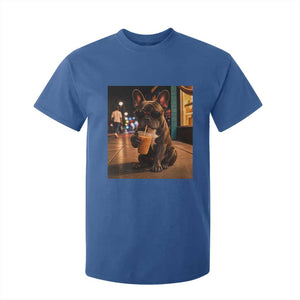French Bulldog Iced Coffee T Shirt For Kid Grunge Frenchie Graphic Funny Dog Lover