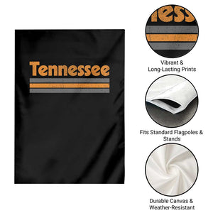 Vintage Tennessee Garden Flag Retro Classic TN Orange Print Retro Three Stripe