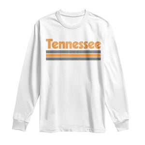 Vintage Tennessee Long Sleeve Shirt Retro Classic TN Orange Print Retro Three Stripe
