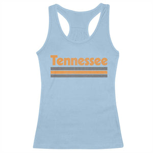 Vintage Tennessee Racerback Tank Top Retro Classic TN Orange Print Retro Three Stripe