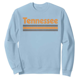 Vintage Tennessee Sweatshirt Retro Classic TN Orange Print Retro Three Stripe