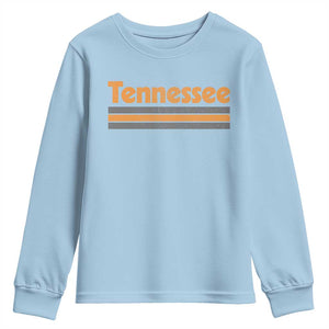 Vintage Tennessee Youth Sweatshirt Retro Classic TN Orange Print Retro Three Stripe