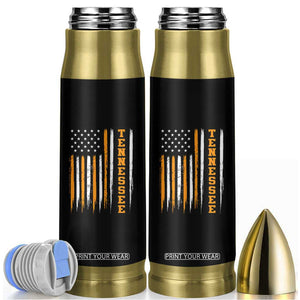 Vintage Tennessee Bullet Tumbler Retro Classic TN Orange Print Retro American Flag