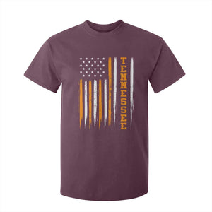 Vintage Tennessee T Shirt For Kid Retro Classic TN Orange Print Retro American Flag