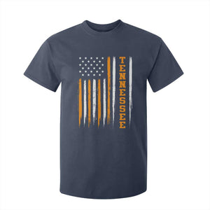 Vintage Tennessee T Shirt For Kid Retro Classic TN Orange Print Retro American Flag