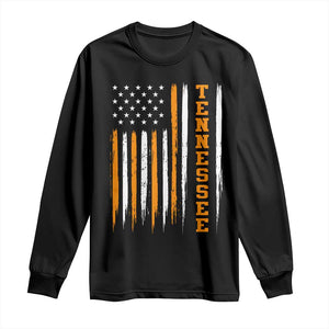 Vintage Tennessee Long Sleeve Shirt Retro Classic TN Orange Print Retro American Flag