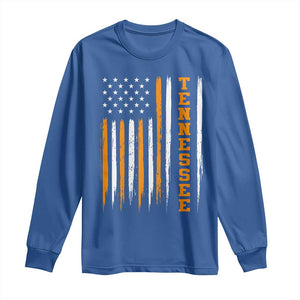Vintage Tennessee Long Sleeve Shirt Retro Classic TN Orange Print Retro American Flag