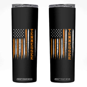 Vintage Tennessee Skinny Tumbler Retro Classic TN Orange Print Retro American Flag