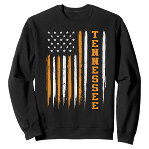 Vintage Tennessee Sweatshirt Retro Classic TN Orange Print Retro American Flag