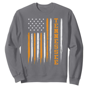 Vintage Tennessee Sweatshirt Retro Classic TN Orange Print Retro American Flag