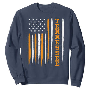 Vintage Tennessee Sweatshirt Retro Classic TN Orange Print Retro American Flag