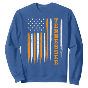 Vintage Tennessee Sweatshirt Retro Classic TN Orange Print Retro American Flag