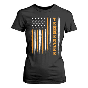 Vintage Tennessee T Shirt For Women Retro Classic TN Orange Print Retro American Flag
