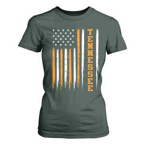 Vintage Tennessee T Shirt For Women Retro Classic TN Orange Print Retro American Flag