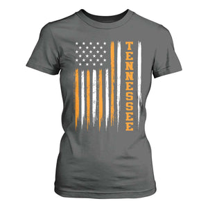 Vintage Tennessee T Shirt For Women Retro Classic TN Orange Print Retro American Flag