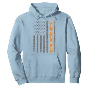 Vintage Tennessee Hoodie Retro Orange TN American Flag Patriotic US State