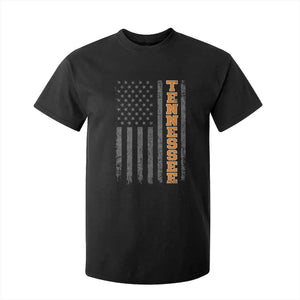Vintage Tennessee T Shirt For Kid Retro Orange TN American Flag Patriotic US State
