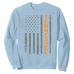 Vintage Tennessee Sweatshirt Retro Orange TN American Flag Patriotic US State