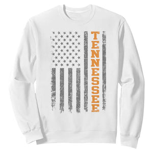 Vintage Tennessee Sweatshirt Retro Orange TN American Flag Patriotic US State
