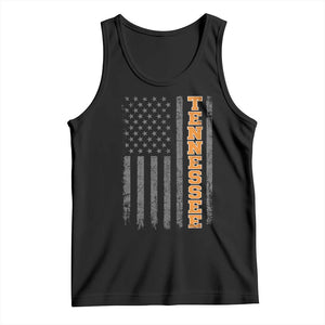 Vintage Tennessee Tank Top Retro Orange TN American Flag Patriotic US State