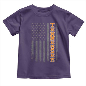 Vintage Tennessee Toddler T Shirt Retro Orange TN American Flag Patriotic US State