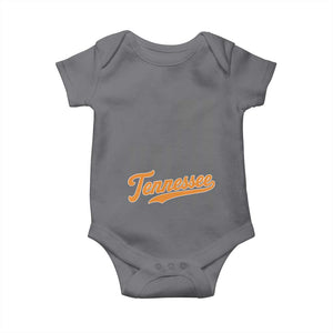 Vintage Tennessee Baby Onesie Retro Classic TN Orange Print Retro Baseball American US Flag
