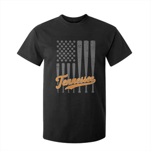 Vintage Tennessee T Shirt For Kid Retro Classic TN Orange Print Retro Baseball American US Flag