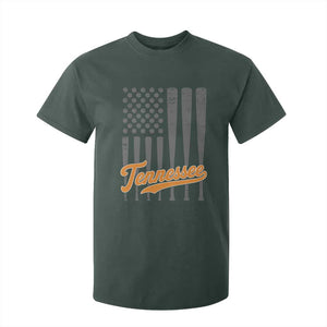 Vintage Tennessee T Shirt For Kid Retro Classic TN Orange Print Retro Baseball American US Flag
