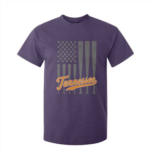 Vintage Tennessee T Shirt For Kid Retro Classic TN Orange Print Retro Baseball American US Flag