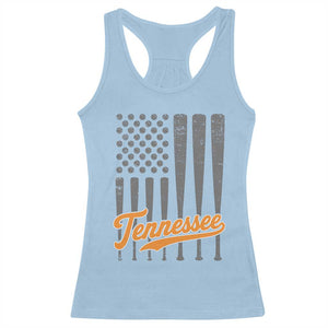 Vintage Tennessee Racerback Tank Top Retro Classic TN Orange Print Retro Baseball American US Flag