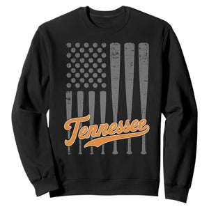 Vintage Tennessee Sweatshirt Retro Classic TN Orange Print Retro Baseball American US Flag