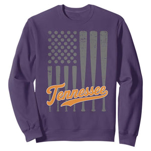 Vintage Tennessee Sweatshirt Retro Classic TN Orange Print Retro Baseball American US Flag