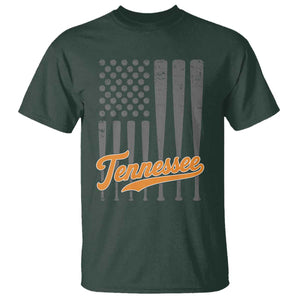 Vintage Tennessee T Shirt Retro Classic TN Orange Print Retro Baseball American US Flag