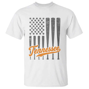 Vintage Tennessee T Shirt Retro Classic TN Orange Print Retro Baseball American US Flag