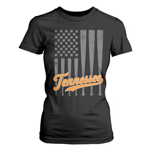 Vintage Tennessee T Shirt For Women Retro Classic TN Orange Print Retro Baseball American US Flag